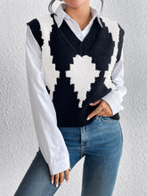 Load image into Gallery viewer, Contrast V-Neck Sweater Vest