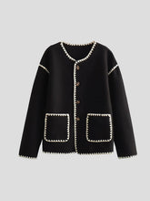 Load image into Gallery viewer, Contrast Button Up Jacket with Pockets