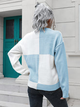 Load image into Gallery viewer, Contrast Drop Shoulder Sweater