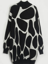 Load image into Gallery viewer, Contrast Mock Neck Sweater Dress