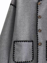 Load image into Gallery viewer, Contrast Button Up Jacket with Pockets