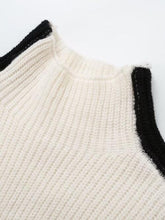 Load image into Gallery viewer, Contrast Turtleneck Long Sleeve Sweater