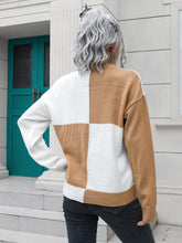 Load image into Gallery viewer, Contrast Drop Shoulder Sweater