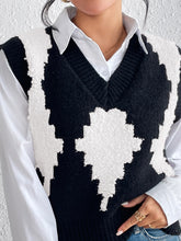 Load image into Gallery viewer, Contrast V-Neck Sweater Vest