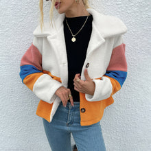 Load image into Gallery viewer, Color Block Button Down Collared Jacket