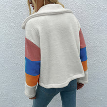 Load image into Gallery viewer, Color Block Button Down Collared Jacket