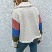 Load image into Gallery viewer, Color Block Button Down Collared Jacket