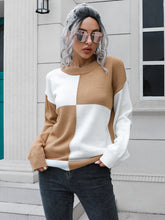 Load image into Gallery viewer, Contrast Drop Shoulder Sweater