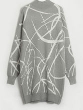 Load image into Gallery viewer, Contrast Mock Neck Sweater Dress