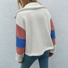 Load image into Gallery viewer, Color Block Button Down Collared Jacket