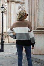 Load image into Gallery viewer, Color Block Round Neck Sweater