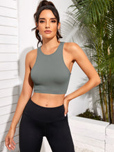 Load image into Gallery viewer, Cropped Round Neck Sports Tank Top