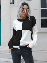 Load image into Gallery viewer, Contrast Drop Shoulder Sweater