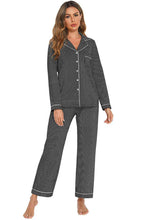 Load image into Gallery viewer, Collared Neck Loungewear Set with Pocket