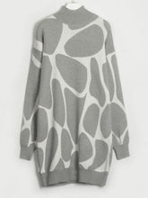 Load image into Gallery viewer, Contrast Mock Neck Sweater Dress