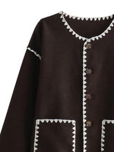 Load image into Gallery viewer, Contrast Button Up Jacket with Pockets