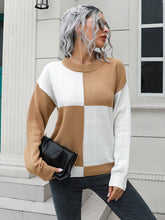 Load image into Gallery viewer, Contrast Drop Shoulder Sweater