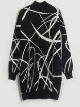 Load image into Gallery viewer, Contrast Mock Neck Sweater Dress