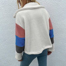 Load image into Gallery viewer, Color Block Button Down Collared Jacket