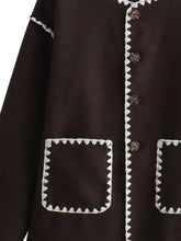 Load image into Gallery viewer, Contrast Button Up Jacket with Pockets