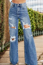 Load image into Gallery viewer, Distressed High Waist Bootcut Jeans