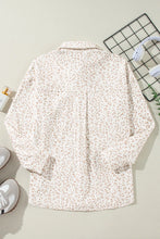 Load image into Gallery viewer, Leopard Collared Neck Dropped Shoulder Jacket