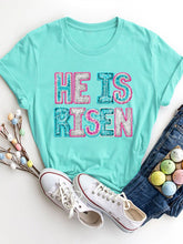 Load image into Gallery viewer, HE IS RISEN Sequin Round Neck T-Shirt