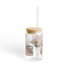 Load image into Gallery viewer, &quot;She Is Strong&quot; 16oz Glass with Bamboo Lid and Straw