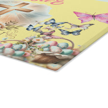 Load image into Gallery viewer, Glass Cutting &amp; Cheese  Board (Happy Easter &quot;He Is Risen&quot;)