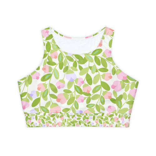 Floral Fully Lined Padded Sports Bra