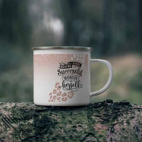 Behind Every Successful Woman Enamel Inspiration Mug