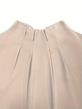 Load image into Gallery viewer, Ruched Mock Neck Half Sleeve Blouse