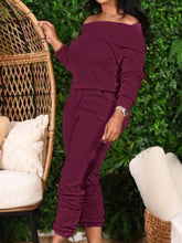 Load image into Gallery viewer, Off-Shoulder Top and Pants Set