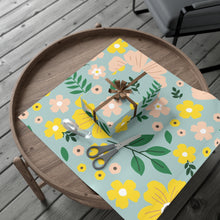 Load image into Gallery viewer, Blue Floral Gift Wrap