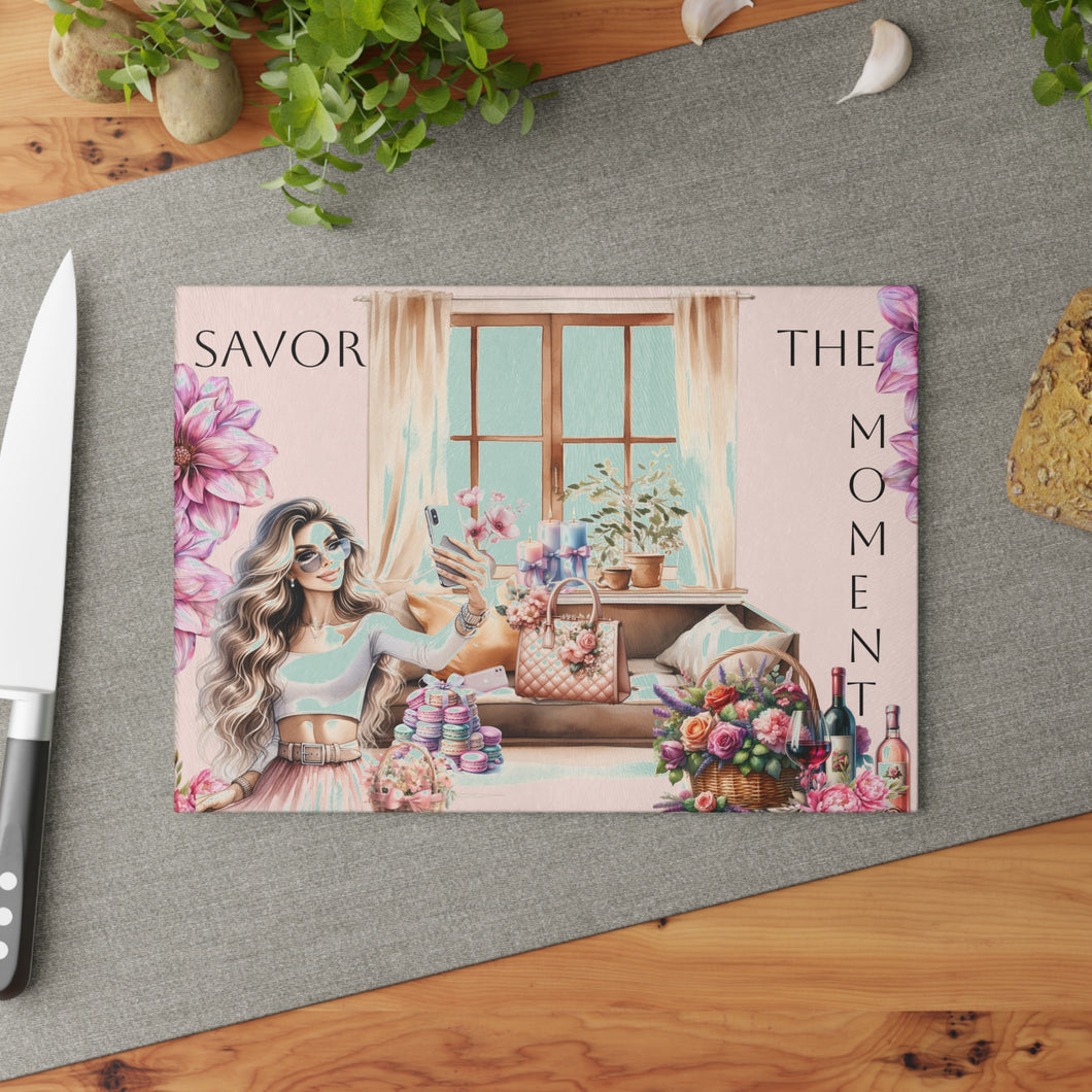 Glass Cutting & Cheese Board (Savor The Moment)