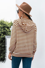 Load image into Gallery viewer, Horizontal Stripe Raglan Sleeve Hoodie