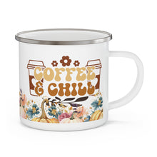 Load image into Gallery viewer, &quot;Coffee and Chill&quot; Enamel Coffee Mug