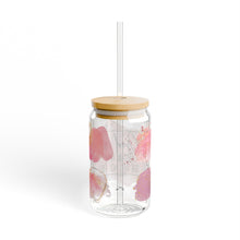 Load image into Gallery viewer, &quot;God is Within Her&quot; 16oz Glass with Bamboo Lid and Straw