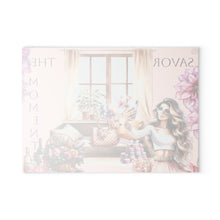 Load image into Gallery viewer, Glass Cutting &amp; Cheese Board (Savor The Moment)