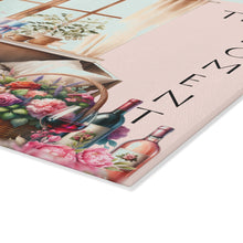 Load image into Gallery viewer, Glass Cutting &amp; Cheese Board (Savor The Moment)
