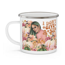 Load image into Gallery viewer, &quot;I Don&#39;t Give A Sip&quot; Fall Enamel Coffee Mug