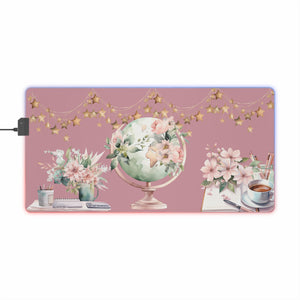 "Blush Pink" Serene LED Desk Mouse Pad