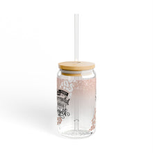 Load image into Gallery viewer, &quot;Behind Every Successful Woman&quot; 16oz Glass with Bamboo Lid and Straw