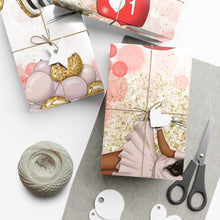 Load image into Gallery viewer, Birthday Girl Wrapping Paper (Black Girl Design) 30 x 144