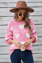 Load image into Gallery viewer, Angel Wings Heart Dropped Shoulder Long Sleeve Sweater