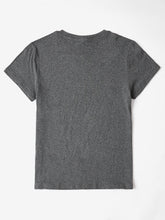 Load image into Gallery viewer, Graphic Round Neck Short Sleeve T-Shirt