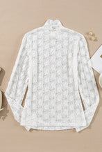 Load image into Gallery viewer, Lace Mock Neck Long Sleeve Top
