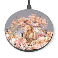 Load image into Gallery viewer, Flowers and Pumpkins Wireless Charger (White Girl Design)