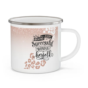 Behind Every Successful Woman Enamel Inspiration Mug