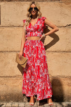 Load image into Gallery viewer, Tie Back Cropped Top and Maxi Skirt Set